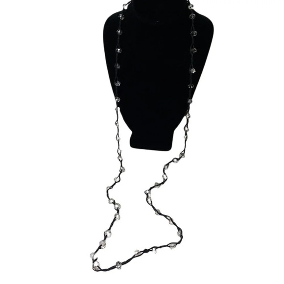 Faux Crystal Rope Long Necklace - Picture 2 of 2
